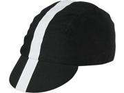Pace Sportswear Classic Cycling Cap Black with White Tape