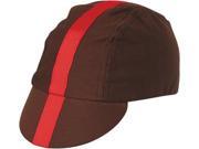 Pace Sportswear Classic Cycling Cap Choco with Red Tape