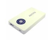 ANTPO 3000 mAh Power Bank Portable Battery Charger for iPhone Smart Phones with USB Output White
