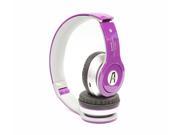 A1 Tech Wireless Bluetooth Stereo Headset with Mic and FM Radio Purple For iPhone 5 iPhone 6 iPad Galaxy S5 S4 Note 2 3