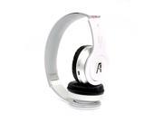 A1 Tech Wireless Bluetooth Stereo Headset with Mic and FM Radio White For iPhone 5 iPhone 6 iPad Galaxy S5 S4 Note 2 3
