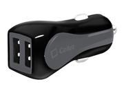 Cellet Prism RapidCharge 12W 2.4A Dual USB Car Charger for Android and Apple Devices Grey