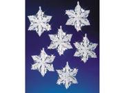 Holiday Beaded Ornament Kit Snow Crystals 3 1 2 Makes 6