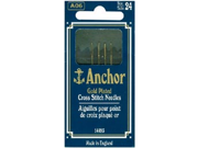 Anchor Gold Plated Tapestry Needles Size 24 4 Pkg