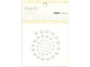 Self Adhesive Pearls 50 Pkg Snow