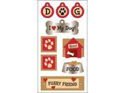 Essentials Dimensional Stickers 2.75 X6.75 Sheet I Love My Dog