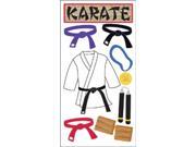 Essentials Dimensional Stickers 2.75 X6.75 Sheet Karate