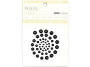 Self Adhesive Pearls 50 Pkg Black