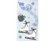 Essentials Dimensional Stickers 2.75 X6.75 Sheet Ice Skating