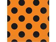 Luncheon Napkins 16 Pkg Orange Black Decorative Dots