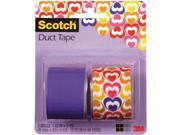 Duct Tape 1 each Hearts Purple 1. 42 in x 5 yd 2 rolls pk