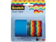 Scotch Duct Tape 1.42 in x 5 yd Rainbow 2 PK