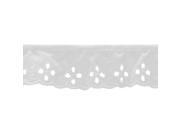 Four Pointed Eyelet 1 1 2 Wide 10 Yards White