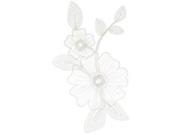 Elegant Expression White Flower Applique 1 Pkg