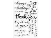 Stampendous Perfectly Clear Stamps 4 X6 Sheet Happy Messages