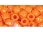 Fun Pack Acrylic Pony Beads 250 Pkg Orange