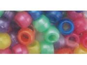 Pony Beads 6mmX9mm 1lb Pearlized Multicolor