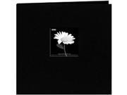 Book Cloth Cover Postbound Album With Window 8 X8 Black