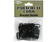 Parachute Cord Bracelet Buckles 15mm 5 Pkg Black