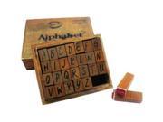 Kraft Wood Alphabet Stamps Upper Case
