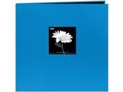 Book Cloth Cover Postbound Album With Window 12 X12 Sky Blue