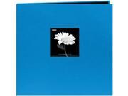 Book Cloth Cover Postbound Album With Window 8 X8 Sky Blue