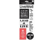 Sayings Stickers 5.5 X12 Sheet Live Well
