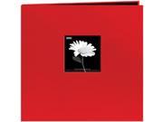 Book Cloth Cover Postbound Album With Window 12 X12 Red