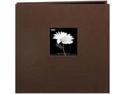 Book Cloth Cover Postbound Album With Window 12 X12 Brown