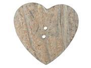 Handmade Coconut Button Heart