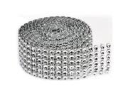 Bling On A Roll 4mm X 2yds 6 Row; Silver