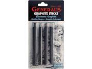 Compressed Graphite Sticks 4 Pkg Black Assorted Hardenss
