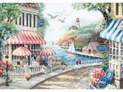 Cafe By The Sea Counted Cross Stitch Kit 14 X10