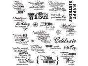 Fiskars Quote Clear Stamps 8 X8 Make A Wish