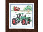 Tractor Quilt Blocks Stamped Cross Stitch 15 X15 6 Pkg