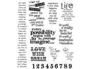 Tim Holtz Large Cling Rubber Stamp Set Stuff To Say