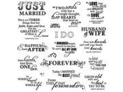 Fiskars Quote Clear Stamps 8 X8 Just Married