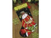 Snowman Bear Stocking Needlepoint Kit 16 Long Stitched In Floss