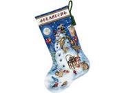 Gold Collection Snowman Friends Stocking Counted Cross Sti 16 Long