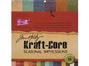 Core dinations Kraft Core Cardstock Pad 12 X12 By Tim Holtz Seasonal; 20 Sheets