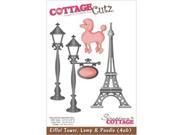 Cottagecutz Die 4 X6 Eiffel Tower; Lamp; Poodle
