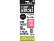Sayings Stickers 5.5 X12 Sheet Believe In Miracles