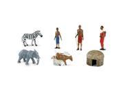 Plastic Miniatures In Toobs African Village