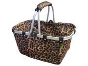 Janetbasket Leopard Large Aluminum Frame Basket 18 X10 X9 1 2