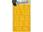 Soft Flock Letters Numbers 1 3 4 Collegiate Gold 3 Sheets