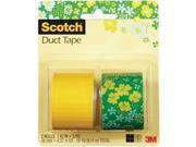 Duct Tape Pack 1 Green Floral and 1 Yellow 1. 42 in x 5 yd 2 RLS PK