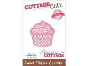 CottageCutz Elites Die 1.5 X1.6 Sweet Filigree Cupcake
