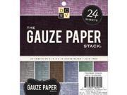 Gauze Covered Cardstock Paper Stack 6 X6 24 Sheets 6 Colors 4 Each