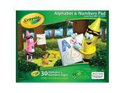 Crayola Beginning Tablet 10 X8 30 Sheets ABC s and 123 s