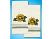 Stamped Kitchen Towels For Embroidery Sunflower